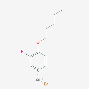 molecular formula C11H14BrFOZn B14895041 3-Fluoro-4-n-pentyloxyphenylZinc bromide 