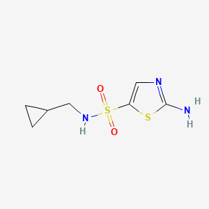 molecular formula C7H11N3O2S2 B1489505 2-amino-N-(cyclopropylmethyl)thiazole-5-sulfonamide CAS No. 2098092-89-6