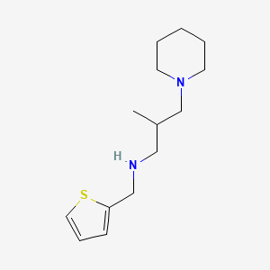 molecular formula C14H24N2S B14895058 2-Methyl-3-(piperidin-1-yl)-N-(thiophen-2-ylmethyl)propan-1-amine 