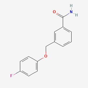 molecular formula C14H12FNO2 B14895086 3-((4-Fluorophenoxy)methyl)benzamide 