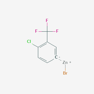 molecular formula C7H3BrClF3Zn B14895100 (4-Chloro-3-(trifluoromethyl)phenyl)Zinc bromide 