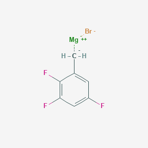 molecular formula C7H4BrF3Mg B14895122 2,3,5-Trifluorobenzylmagnesium bromide, 0.25 M in 2-MeTHF 