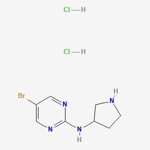molecular formula C8H13BrCl2N4 B1489513 5-溴-N-(吡咯烷-3-基)嘧啶-2-胺二盐酸盐 CAS No. 2097954-10-2