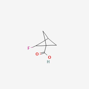 molecular formula C6H7FO2 B14895131 2-Fluorobicyclo[1.1.1]pentane-1-carboxylic acid 