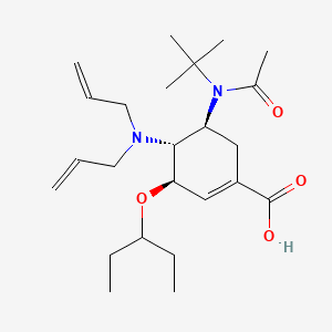 (3R,4R,5S)-5-(N-(tert-Butyl)acetamido)-4-(diallylamino)-3-(pentan-3-yloxy)cyclohex-1-ene-1-carboxylic Acid (Oseltamivir Impurity pound(c)