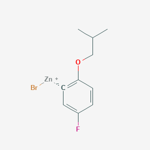 molecular formula C10H12BrFOZn B14895136 (5-Fluoro-2-i-butyloxyphenyl)Zinc bromide 