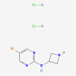 molecular formula C7H11BrCl2N4 B1489514 N-(azetidin-3-yl)-5-bromopyrimidin-2-amine dihydrochloride CAS No. 2098049-41-1