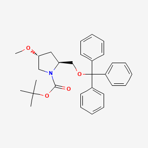 molecular formula C30H35NO4 B14895154 (2S,4R)-tert-Butyl 4-methoxy-2-((trityloxy)methyl)pyrrolidine-1-carboxylate 