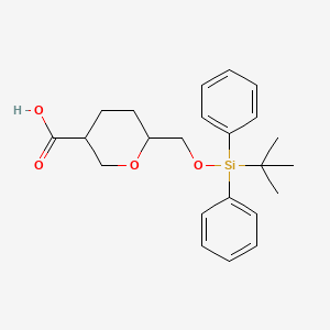 6-(((tert-Butyldiphenylsilyl)oxy)methyl)tetrahydro-2H-pyran-3-carboxylic acid