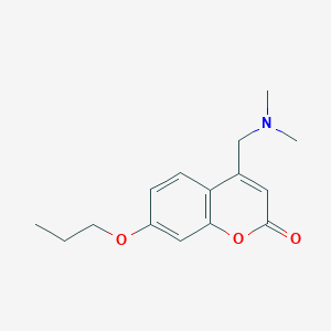 molecular formula C15H19NO3 B1489519 4-((Dimethylamino)methyl)-7-propoxy-2H-chromen-2-one CAS No. 351194-17-7
