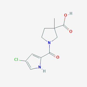 1-(4-chloro-1H-pyrrole-2-carbonyl)-3-methylpyrrolidine-3-carboxylic acid