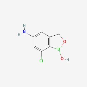 molecular formula C7H7BClNO2 B14895219 5-Amino-7-chlorobenzo[c][1,2]oxaborol-1(3H)-ol 