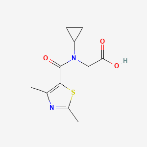 molecular formula C11H14N2O3S B14895266 n-Cyclopropyl-n-(2,4-dimethylthiazole-5-carbonyl)glycine 