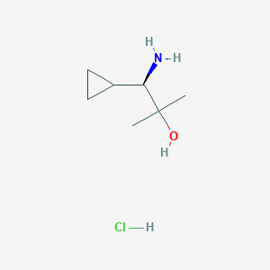 molecular formula C7H16ClNO B14895286 (R)-1-Amino-1-cyclopropyl-2-methylpropan-2-ol hydrochloride 