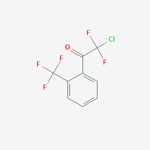 molecular formula C9H4ClF5O B14895302 2-Chloro-2,2-difluoro-1-(2-(trifluoromethyl)phenyl)ethanone 