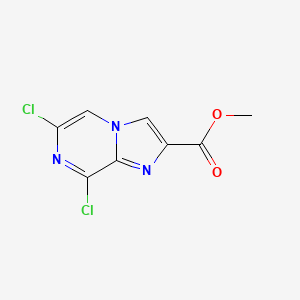 molecular formula C8H5Cl2N3O2 B14895313 Methyl 6,8-dichloroimidazo[1,2-a]pyrazine-2-carboxylate 