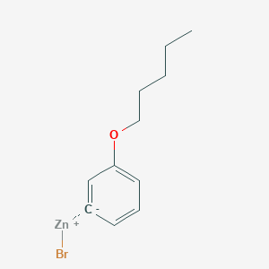 molecular formula C11H15BrOZn B14895318 3-n-PentyloxyphenylZinc bromide 