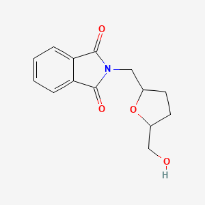 molecular formula C14H15NO4 B14895343 2-((5-(Hydroxymethyl)tetrahydrofuran-2-yl)methyl)isoindoline-1,3-dione 