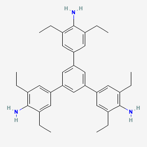 molecular formula C36H45N3 B14895351 4-[3,5-bis(4-amino-3,5-diethylphenyl)phenyl]-2,6-diethylaniline 