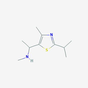 molecular formula C10H18N2S B1489537 Methyl({1-[4-methyl-2-(propan-2-yl)-1,3-thiazol-5-yl]ethyl})amine CAS No. 1249202-21-8