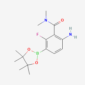 6-Amino-2-fluoro-N,N-dimethyl-3-(4,4,5,5-tetramethyl-1,3,2-dioxaborolan-2-yl)benzamide