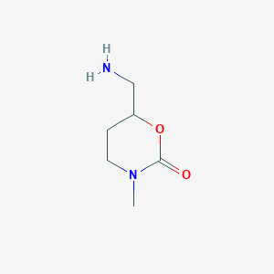 molecular formula C6H12N2O2 B14895381 6-(Aminomethyl)-3-methyl-1,3-oxazinan-2-one 