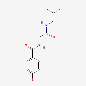 molecular formula C13H17FN2O2 B14895415 4-Fluoro-N-(2-(isobutylamino)-2-oxoethyl)benzamide 