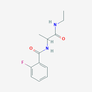 molecular formula C12H15FN2O2 B14895448 n-(1-(Ethylamino)-1-oxopropan-2-yl)-2-fluorobenzamide 