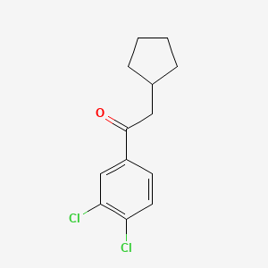 molecular formula C13H14Cl2O B1489546 2-Cyclopentyl-1-(3,4-dichlorophenyl)ethanone CAS No. 113402-19-0