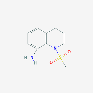 molecular formula C10H14N2O2S B14895466 1-(Methylsulfonyl)-1,2,3,4-tetrahydroquinolin-8-amine 