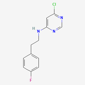 molecular formula C12H11ClFN3 B1489547 6-氯-N-(4-氟苯乙基)嘧啶-4-胺 CAS No. 1292632-69-9