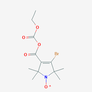 molecular formula C12H17BrNO5 B14895473 Ethyl 4-Bromo-1-oxyl-2,2,5,5-tetramethyl-|A3-pyrroline-3-carboxylate-1-oxyl 