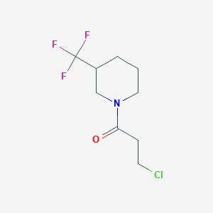 molecular formula C9H13ClF3NO B1489548 3-Chloro-1-[3-(trifluoromethyl)piperidin-1-yl]propan-1-one CAS No. 1178655-94-1