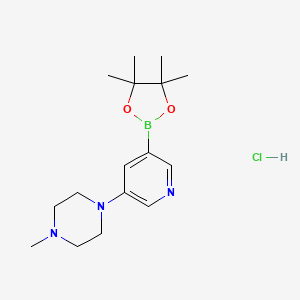 1-Methyl-4-(5-(4,4,5,5-tetramethyl-1,3,2-dioxaborolan-2-yl)pyridin-3-yl)piperazine hydrochloride