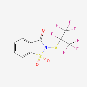 2-((Perfluoropropan-2-yI)thio)benZo[d]isothiaZol-3(2H)-one 1,1-dioxide