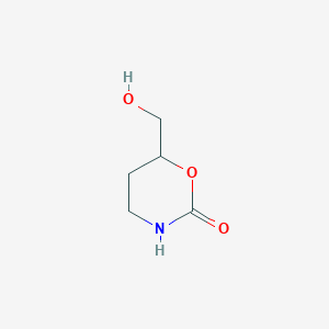 molecular formula C5H9NO3 B14895521 6-(Hydroxymethyl)-1,3-oxazinan-2-one 