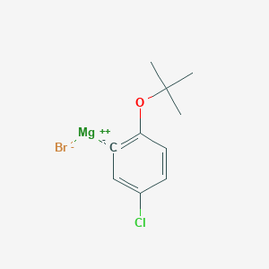 molecular formula C10H12BrClMgO B14895525 (2-t-Butoxy-5-chlorophenyl)magnesium bromide 