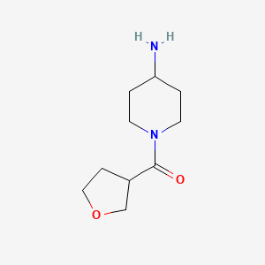 molecular formula C10H18N2O2 B1489553 1-(Oxolane-3-carbonyl)piperidin-4-amine CAS No. 1247678-31-4