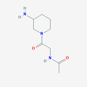 molecular formula C9H17N3O2 B1489555 N-[2-(3-aminopiperidin-1-yl)-2-oxoethyl]acetamide CAS No. 1248626-51-8