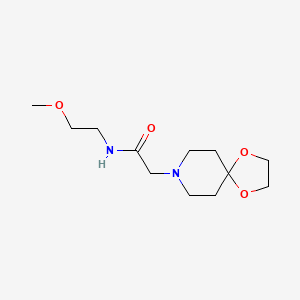 molecular formula C12H22N2O4 B14895550 n-(2-Methoxyethyl)-2-(1,4-dioxa-8-azaspiro[4.5]decan-8-yl)acetamide 