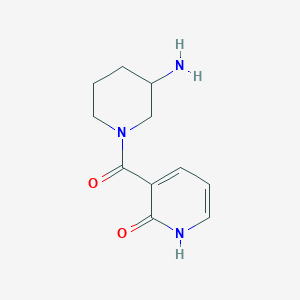 molecular formula C11H15N3O2 B1489558 3-(3-Aminopiperidine-1-carbonyl)pyridin-2-ol CAS No. 1247199-85-4