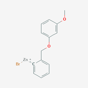 molecular formula C14H13BrO2Zn B14895603 2-(3-Methoxyphenoxymethyl)phenylZinc bromide 