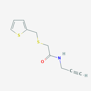 molecular formula C10H11NOS2 B14895620 n-(Prop-2-yn-1-yl)-2-((thiophen-2-ylmethyl)thio)acetamide 