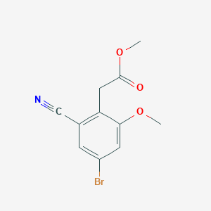 molecular formula C11H10BrNO3 B1489564 Methyl 4-bromo-2-cyano-6-methoxyphenylacetate CAS No. 1804402-70-7