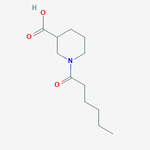 1-Hexanoylpiperidine-3-carboxylic acid