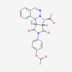 [4-[(1S,11S,12R,16S)-11-acetyl-13,15-dioxo-9,10,14-triazatetracyclo[8.6.0.02,7.012,16]hexadeca-2,4,6,8-tetraen-14-yl]phenyl] acetate