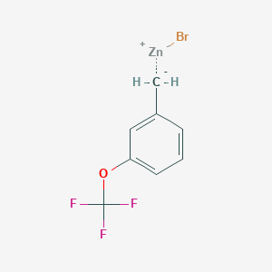 molecular formula C8H6BrF3OZn B14895663 3-(Trifluoromethoxy)benzylzinc bromide 