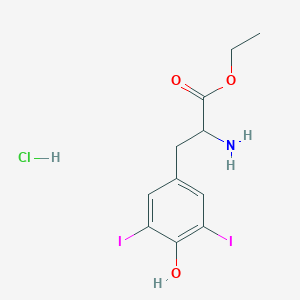 molecular formula C11H14ClI2NO3 B14895688 3,5-Diiodo-L-tyrosine Ethyl Ester HCl 