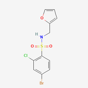 4-bromo-2-chloro-N-(furan-2-ylmethyl)benzenesulfonamide