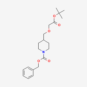 molecular formula C20H29NO5 B14895711 Benzyl 4-((2-(tert-butoxy)-2-oxoethoxy)methyl)piperidine-1-carboxylate 